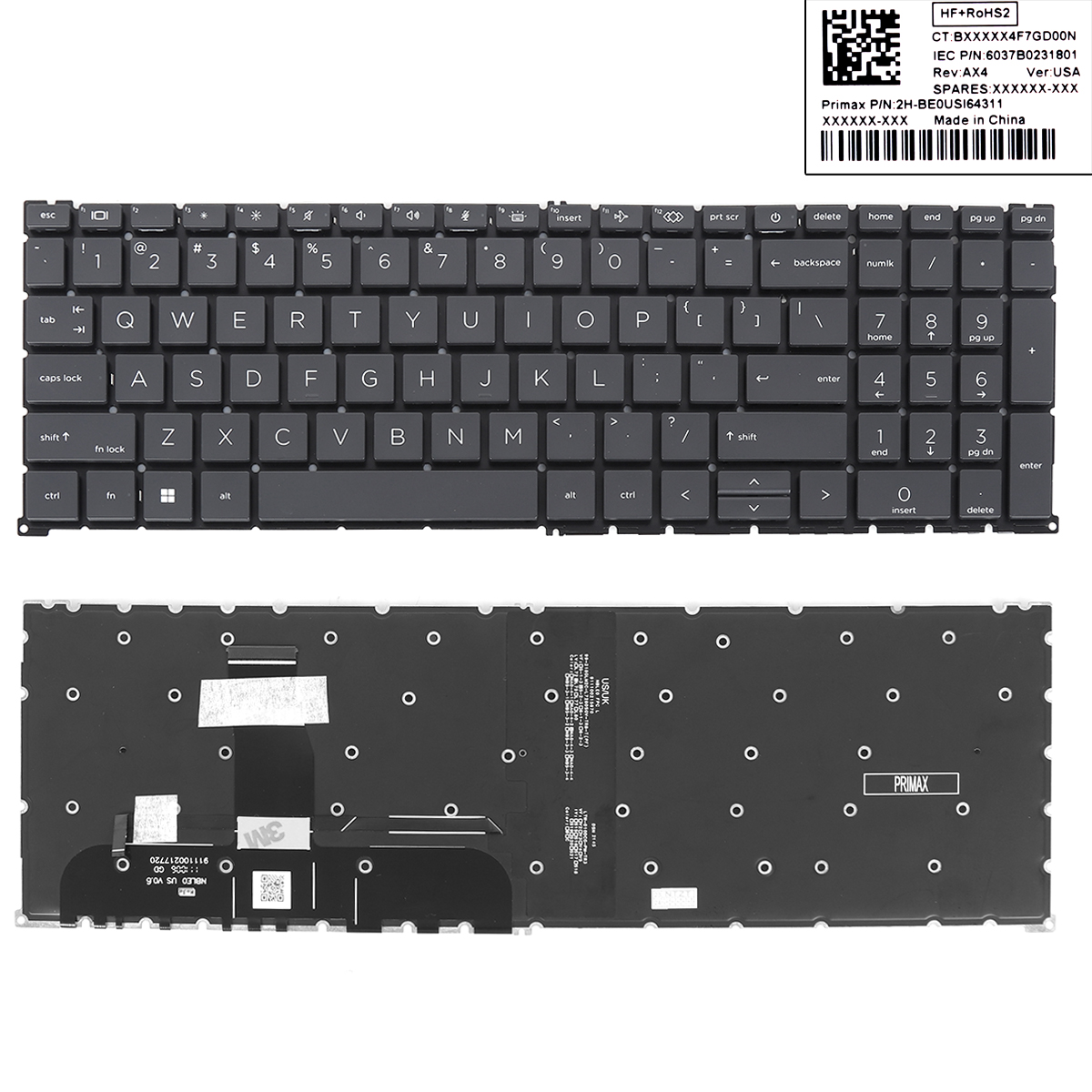 Picture of New Replacement Laptop Keyboard For HP EliteBook 865 G9 BLACK(backlit WIN8) US Layout